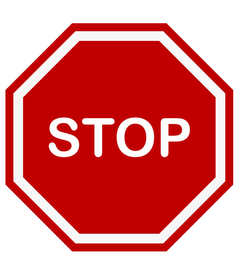Icon Stop Sign clipart transparent