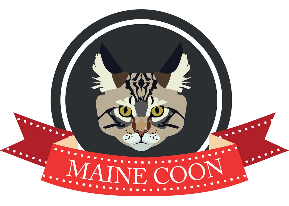 Logo Maine Coon Cat clipart