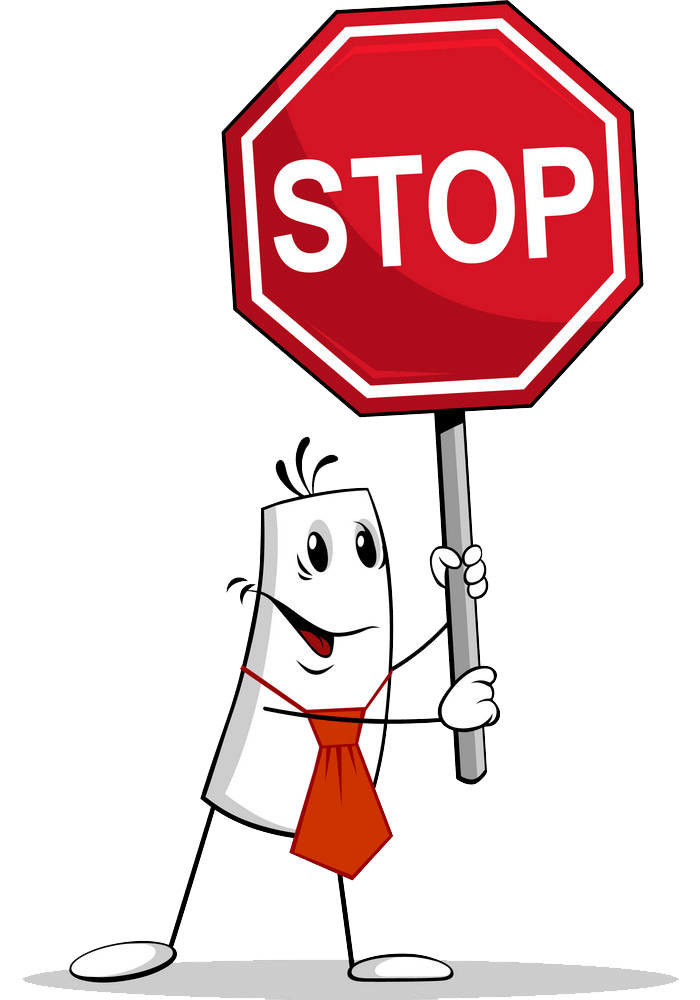 Man and Stop Sign clipart transparent