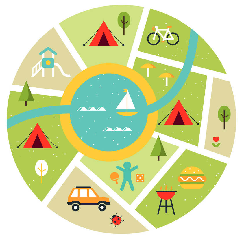 Map for Camping clipart