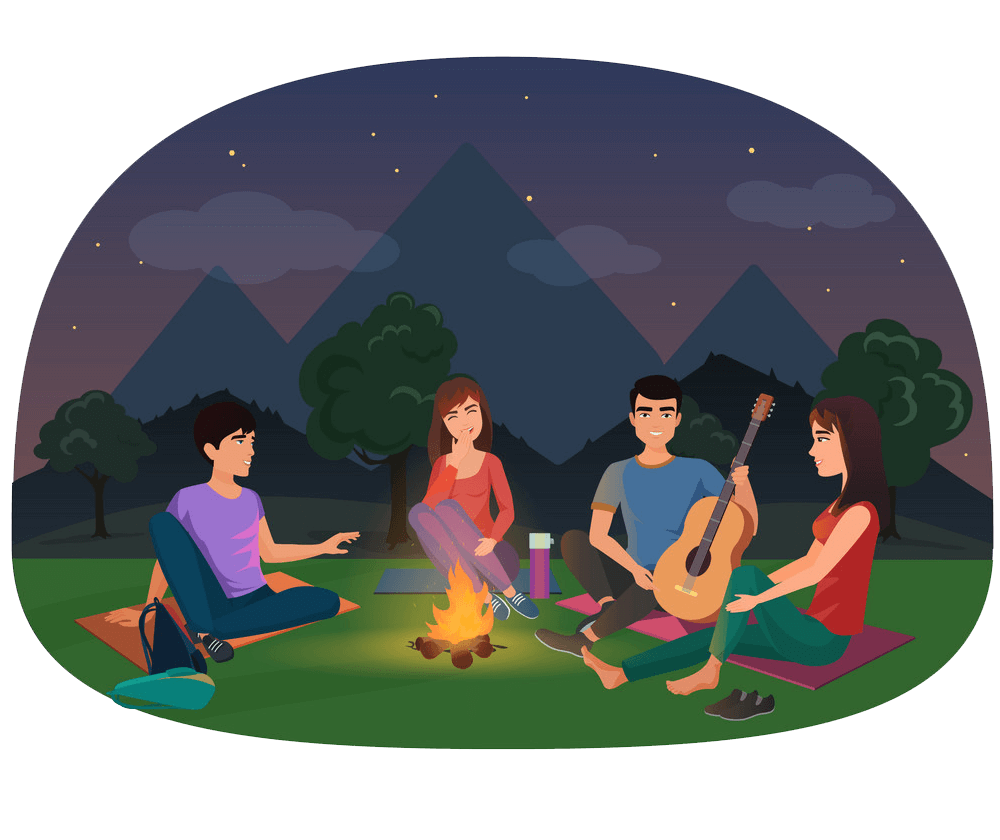 Night Camping clipart transparent