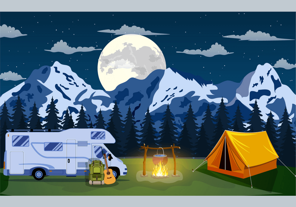 Night Camping clipart