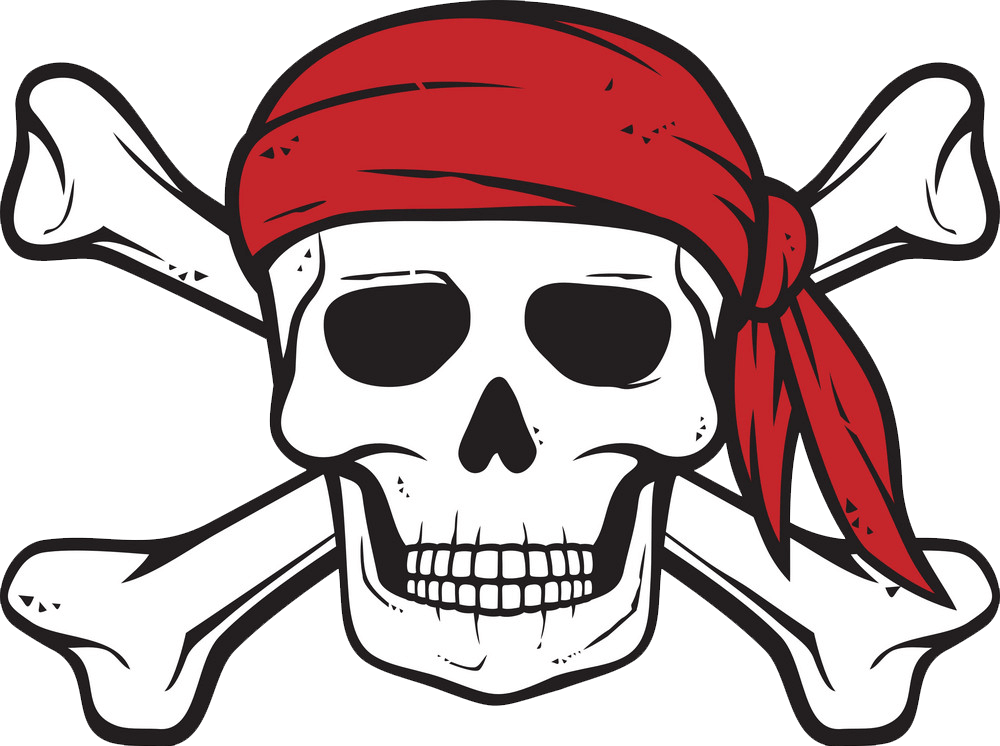 Pirate Skull clipart transparent