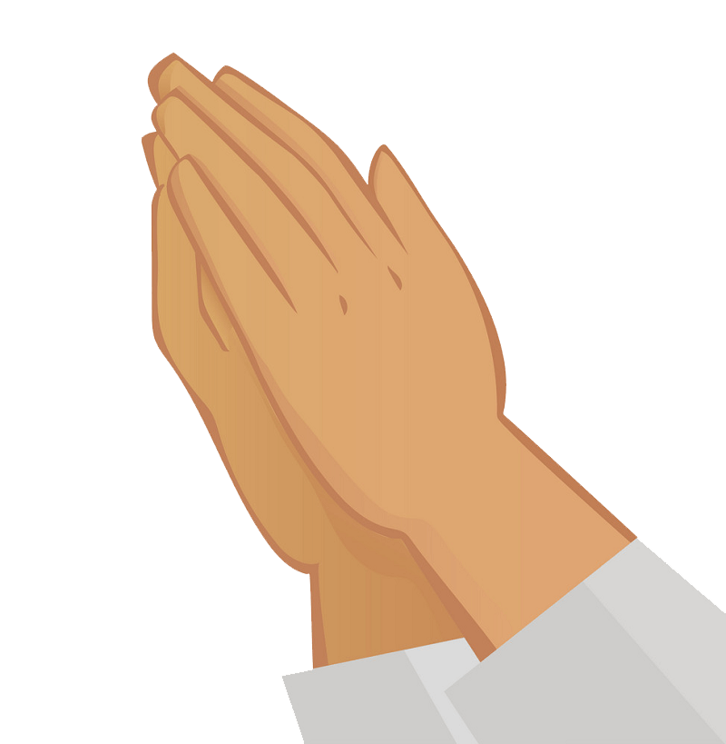 Praying Hands transparent clipart 1