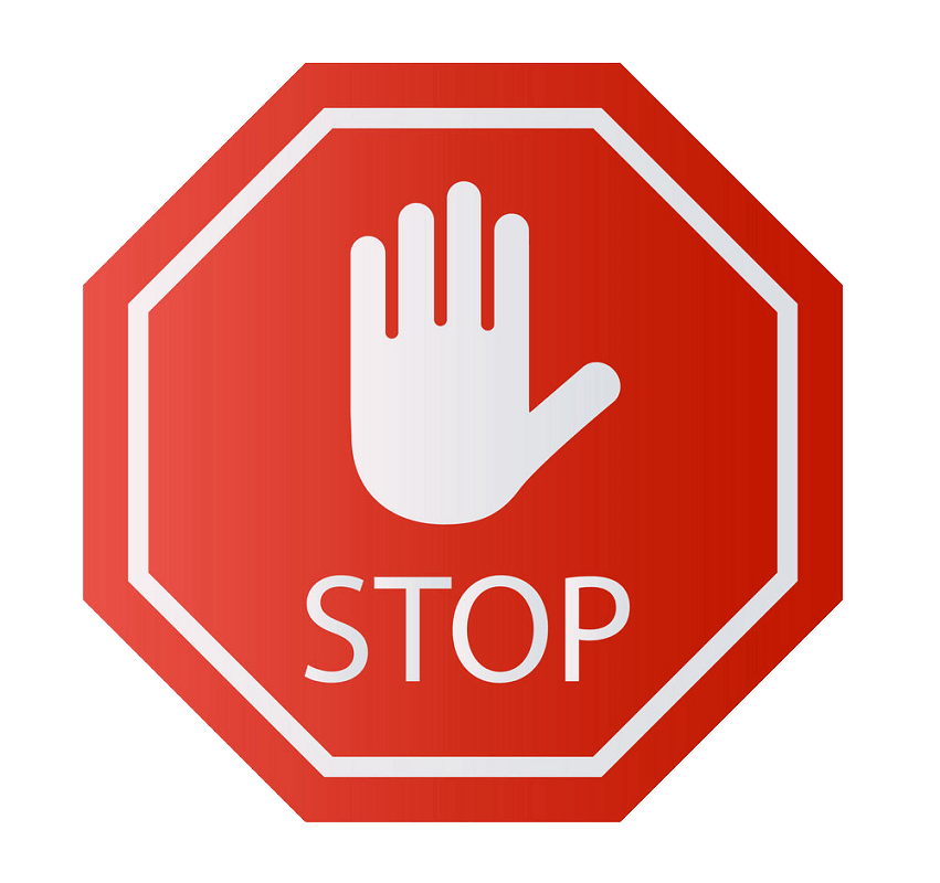 Red Stop Sign clipart transparent