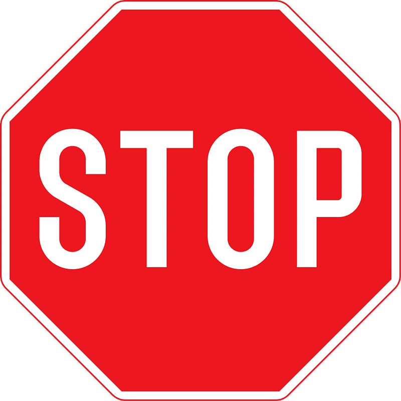 Stop Sign clipart free 1