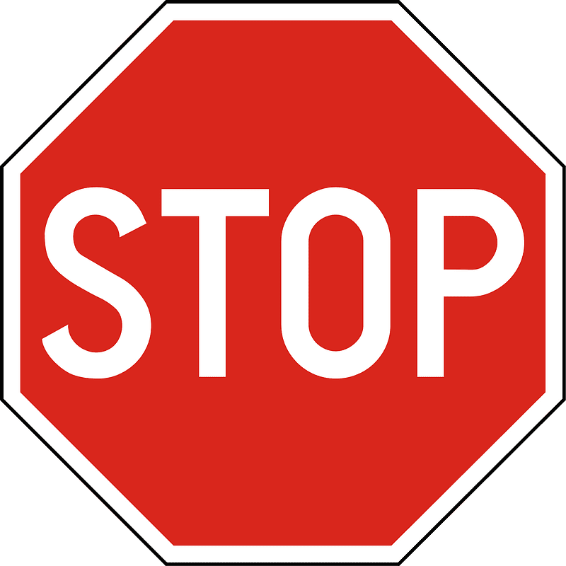 Stop Sign clipart free 7