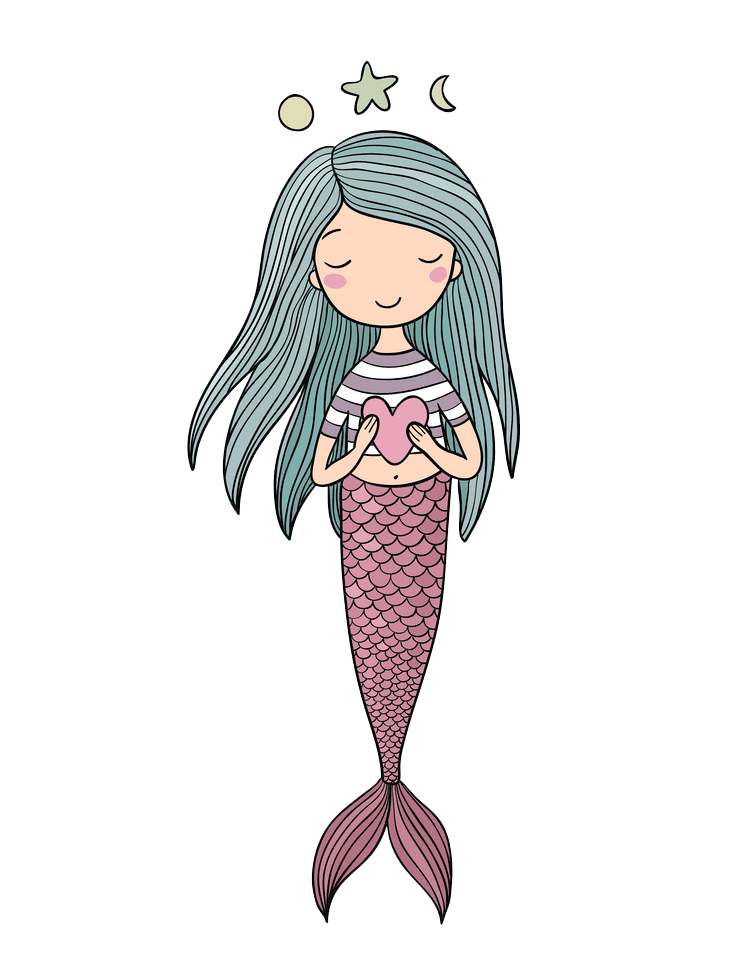 Sweet Mermaid clipart transparent