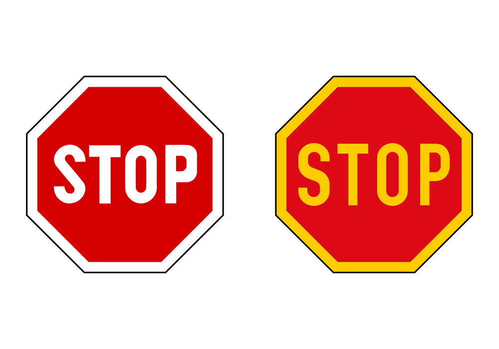 Two Stop Signs clipart