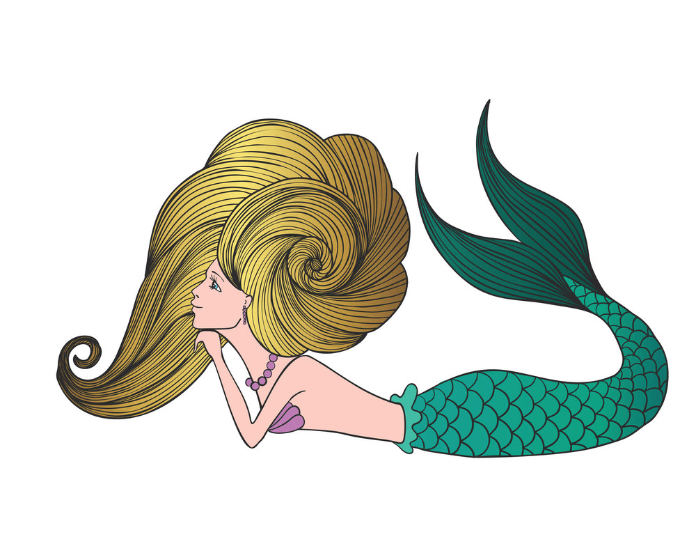 Yellow Hair Mermaid png