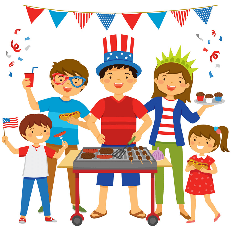 4th of July BBQ clipart