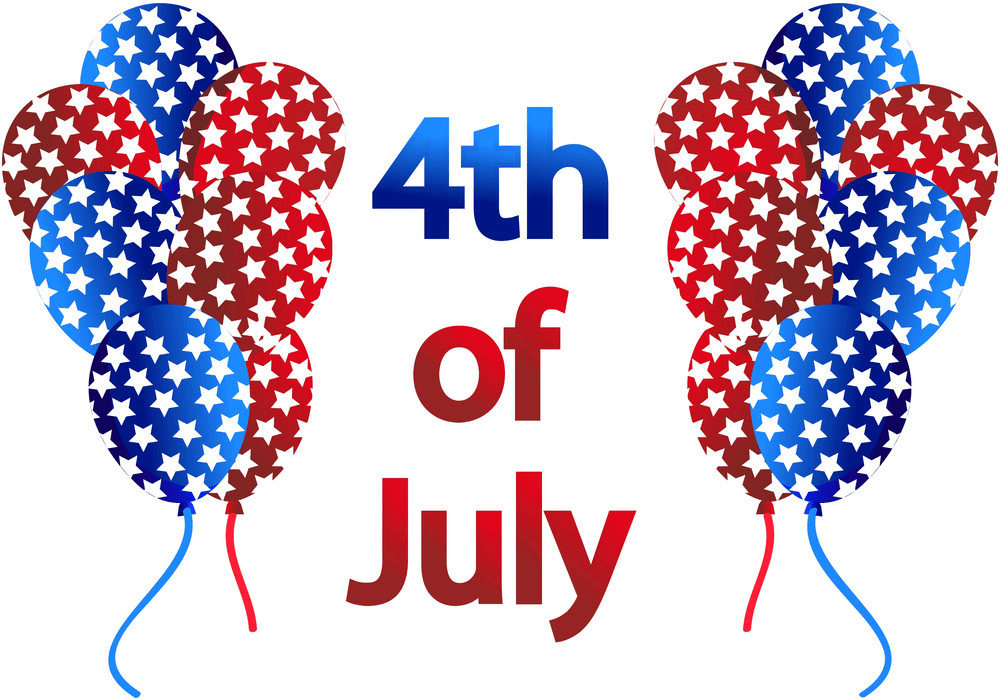 4th of July with Balloons clipart