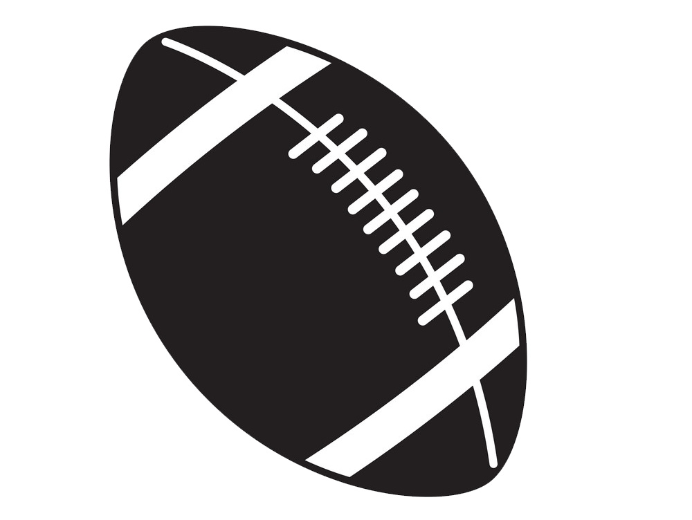 Black and White Football Ball clipart transparent