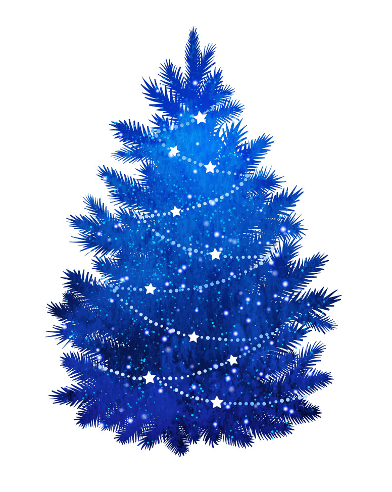 Blue Christmas Tree clipart