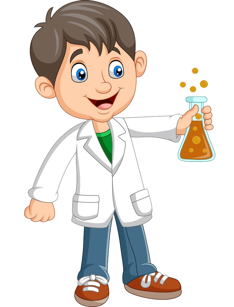 Boy with Science clipart transparent