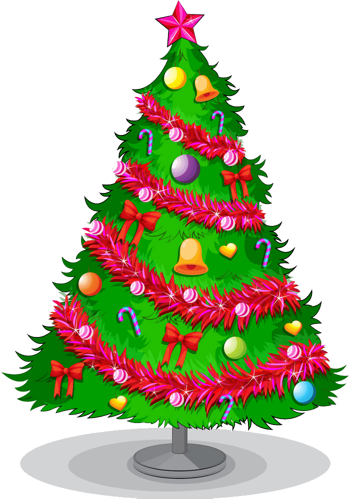 Colorful Christmas Tree clipart transparent