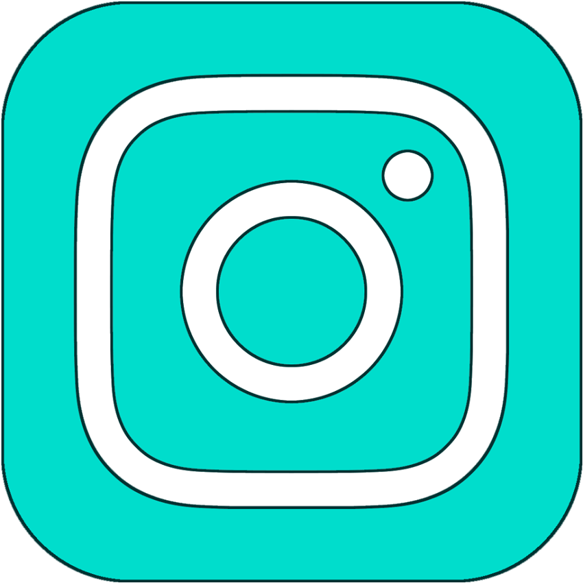 Cyan Instagram Logo clipart