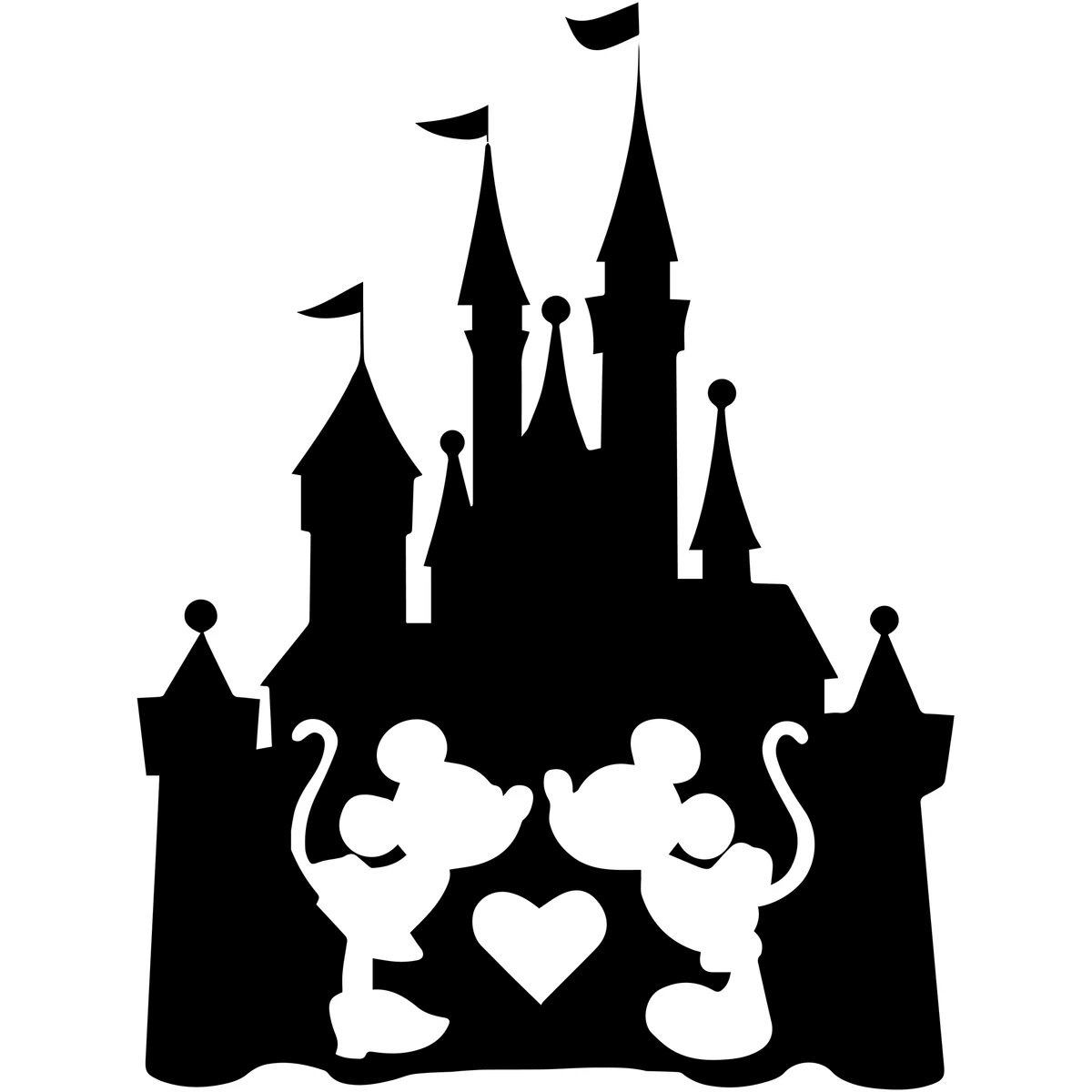 Disney Castle Silhouette clipart 6