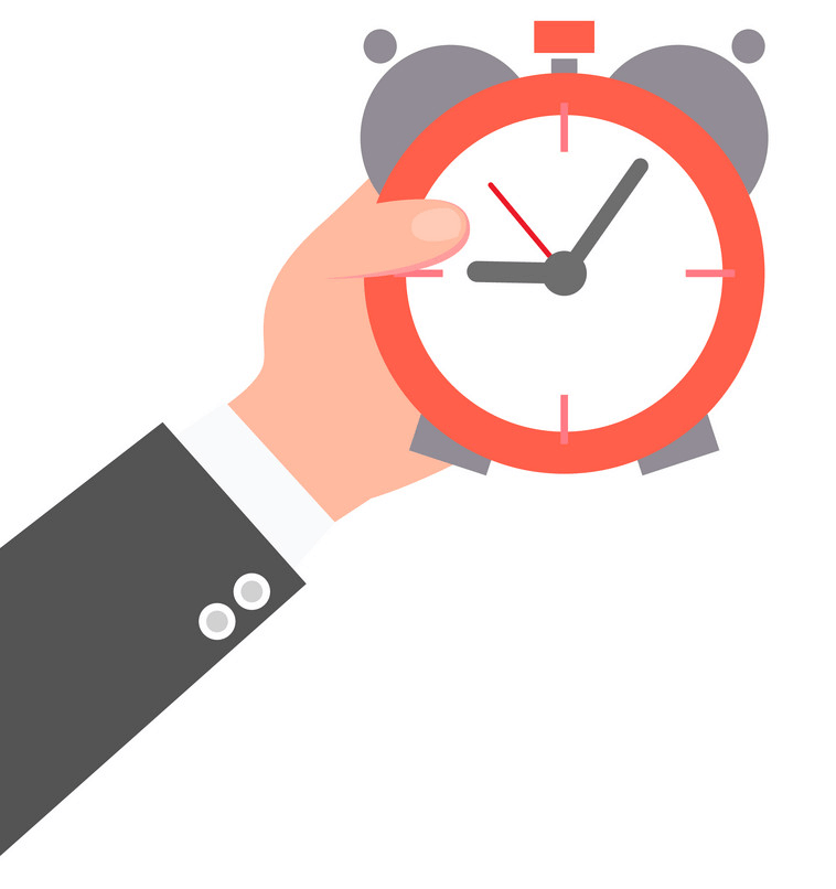 Hand Holding Clock clipart