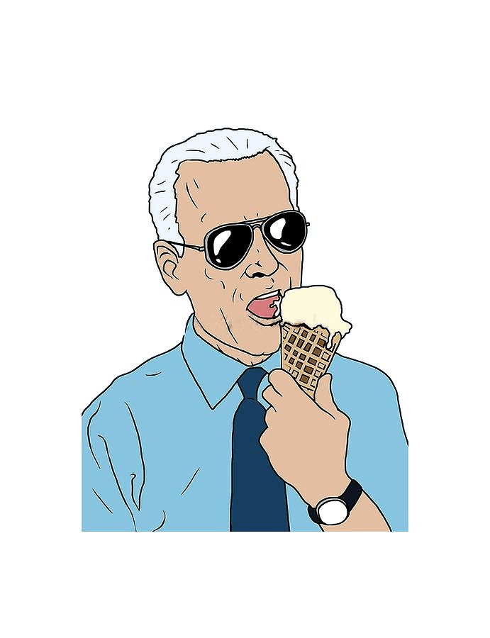 Joe Biden Eating Ice Cream clipart