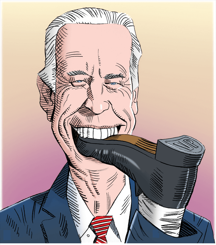 Joe Biden Foot in Mouth clipart