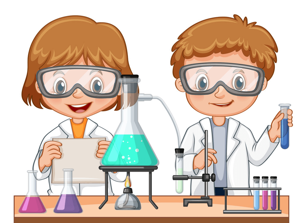 Kids Doing Science Experiment clipart