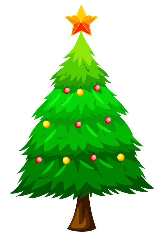 Large Green Christmas Tree clipart transparent