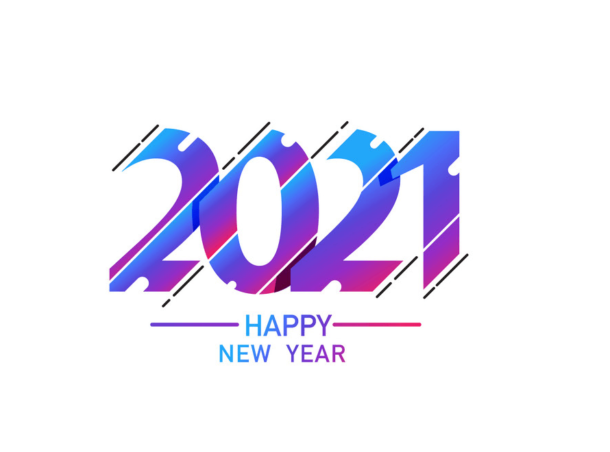 Logo Happy New Year 2021 clipart