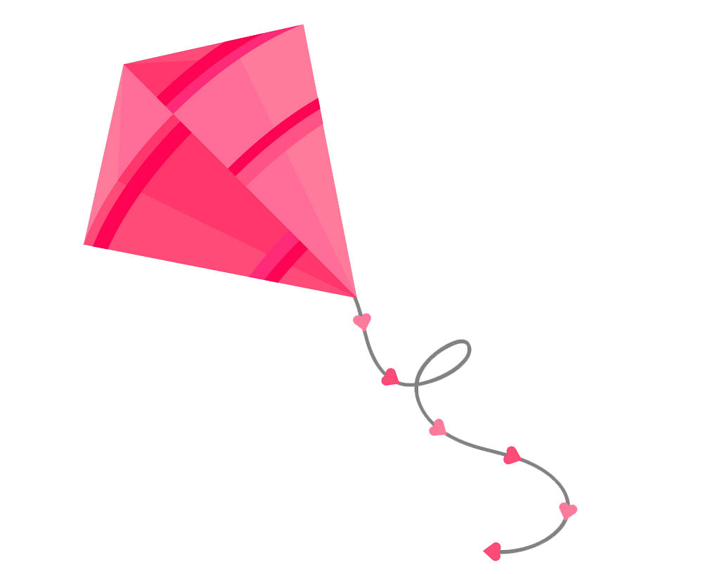 Pink Kite clipart transparent