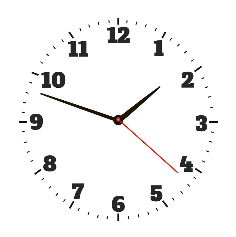 Round Office Clock clipart