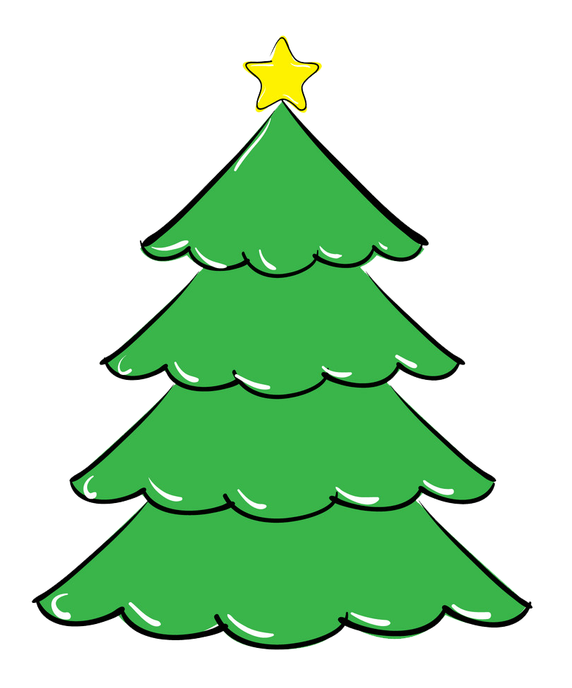 Simple Christmas Tree clipart transparent
