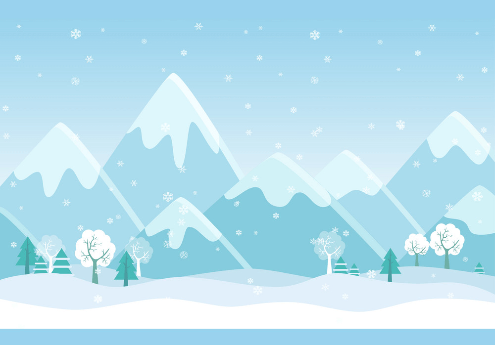 Simple Flat of Winter clipart
