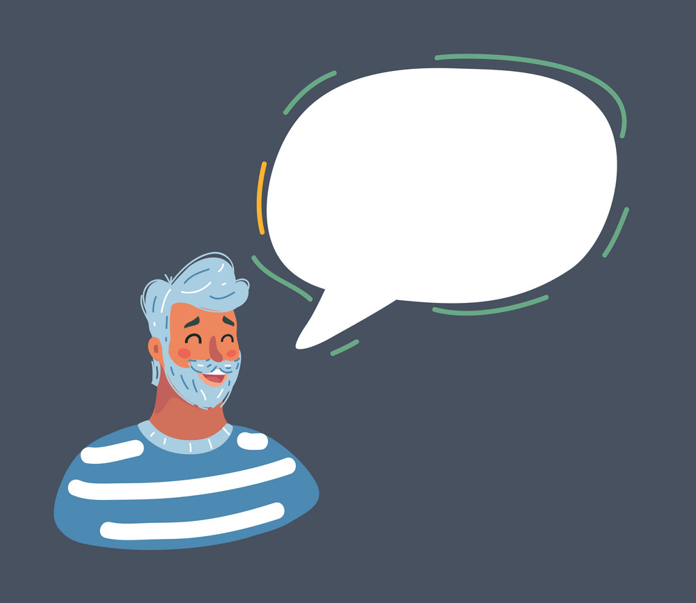 man with speech bubble clipart
