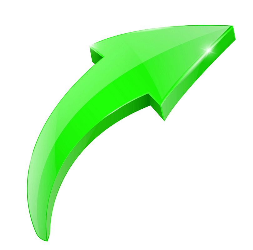 3D Green Arrow clipart