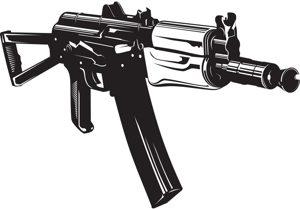 AKS 74U Gun clipart