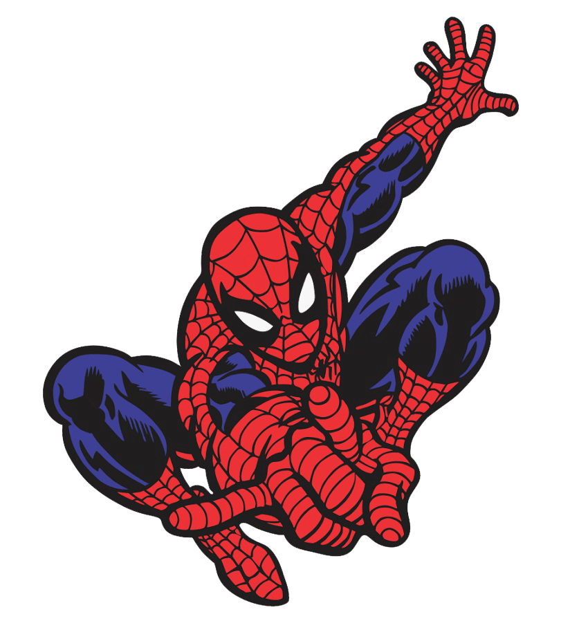 Action Spiderman clipart tranparent