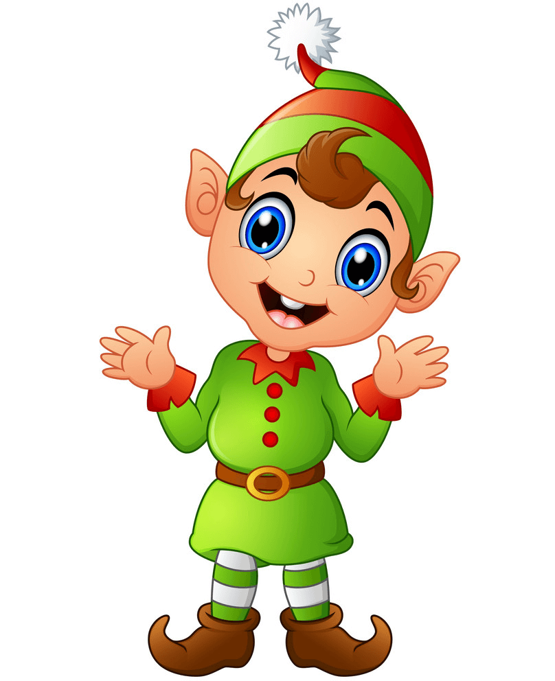 Adorable Christmas Elf clipart