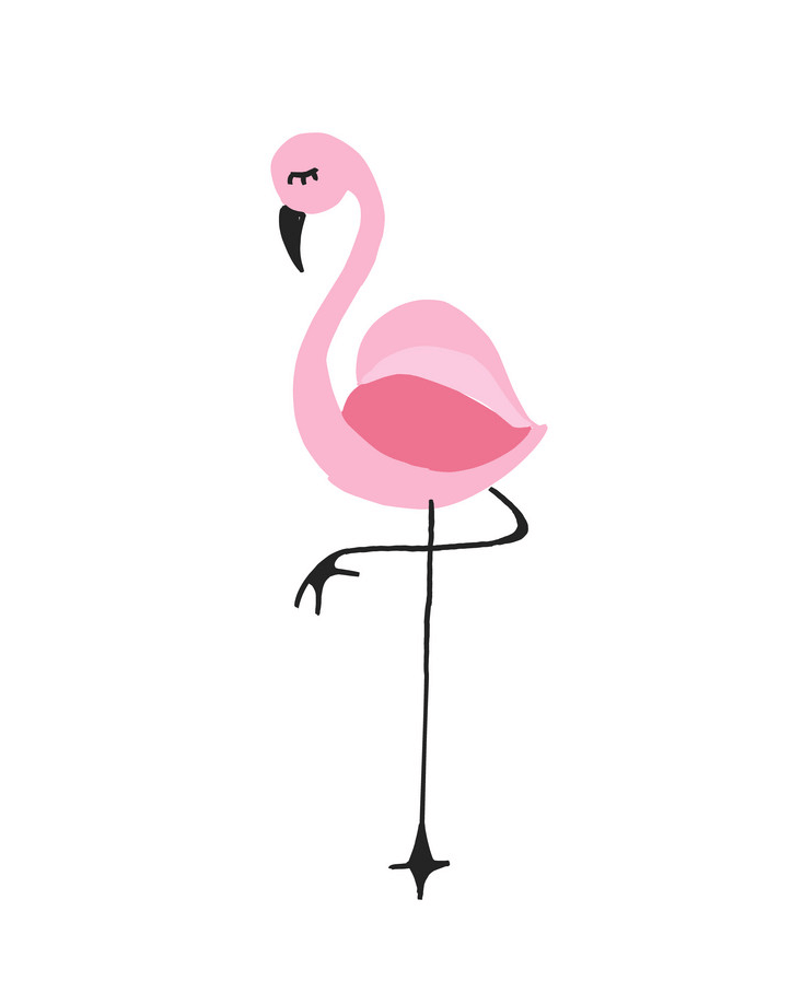 Adorable Flamingo clipart