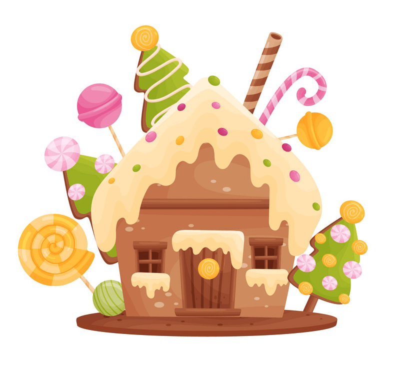 Adorable Gingerbread House clipart