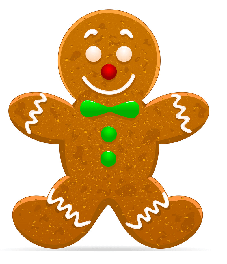Adorable Gingerbread Man clipart