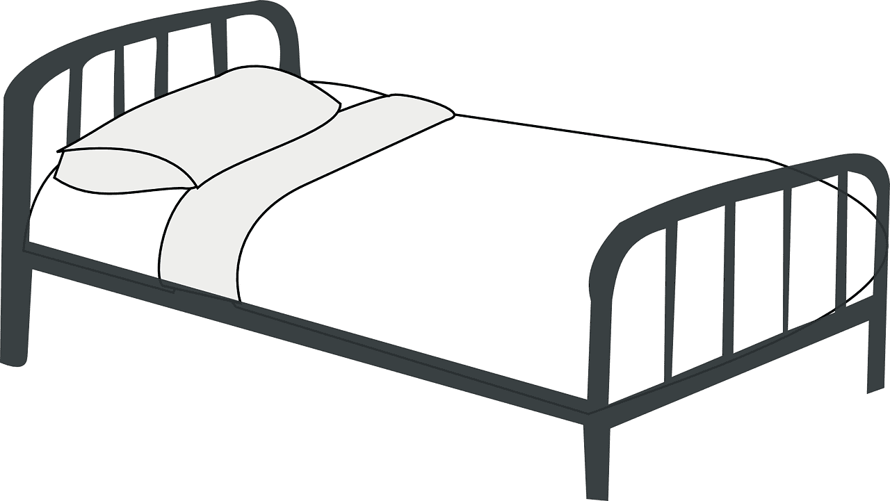 Bed Clipart Black and White 4