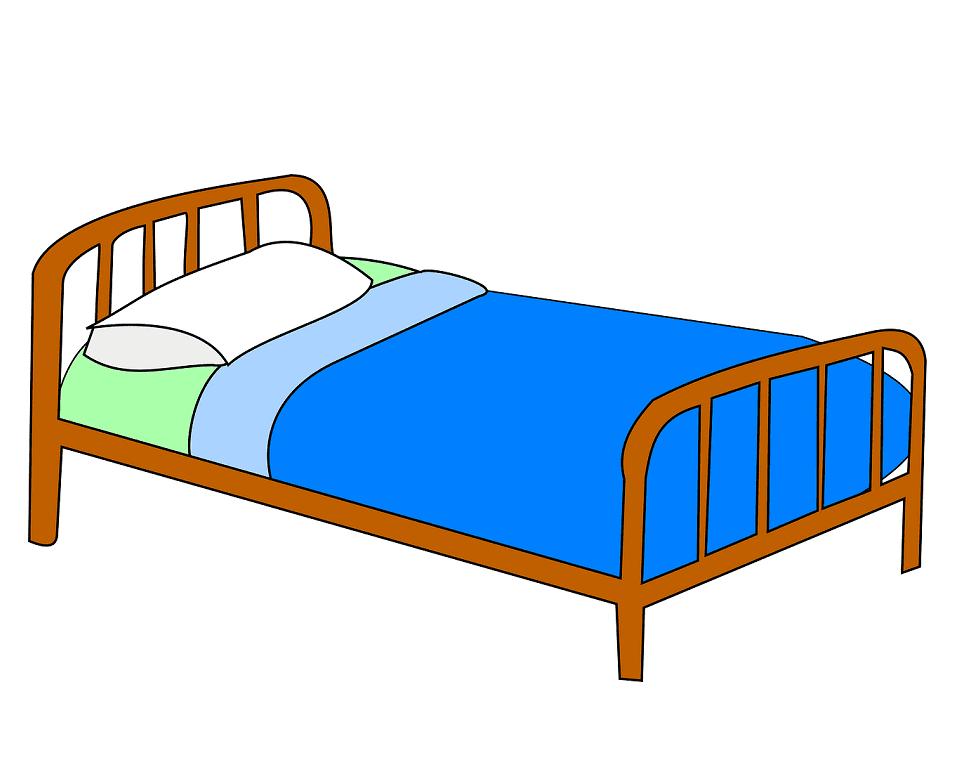Bed clipart free for kid