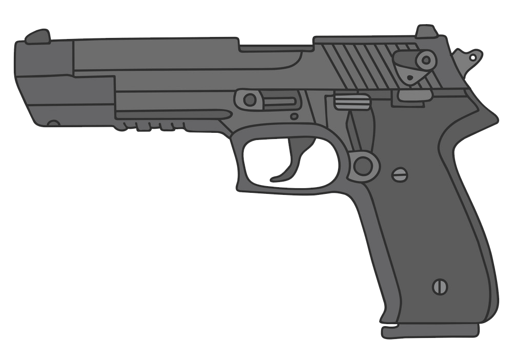 Big Handgun clipart transparent