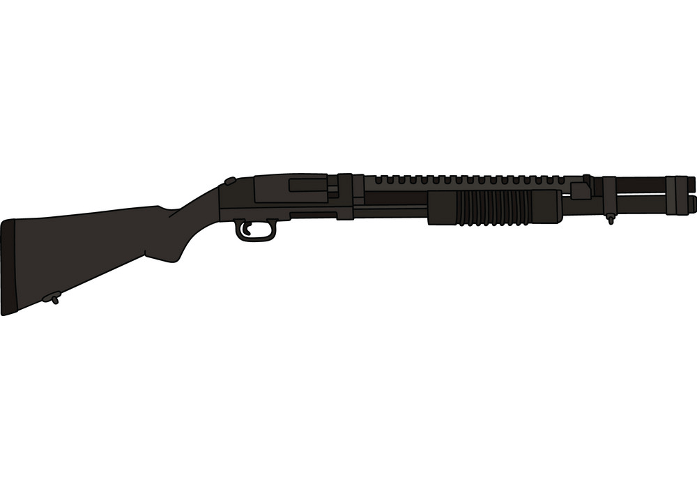 Black Pump Shotgun clipart