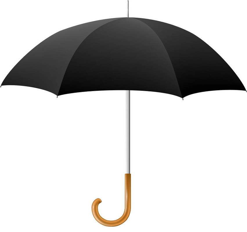 Black Umbrella clipart