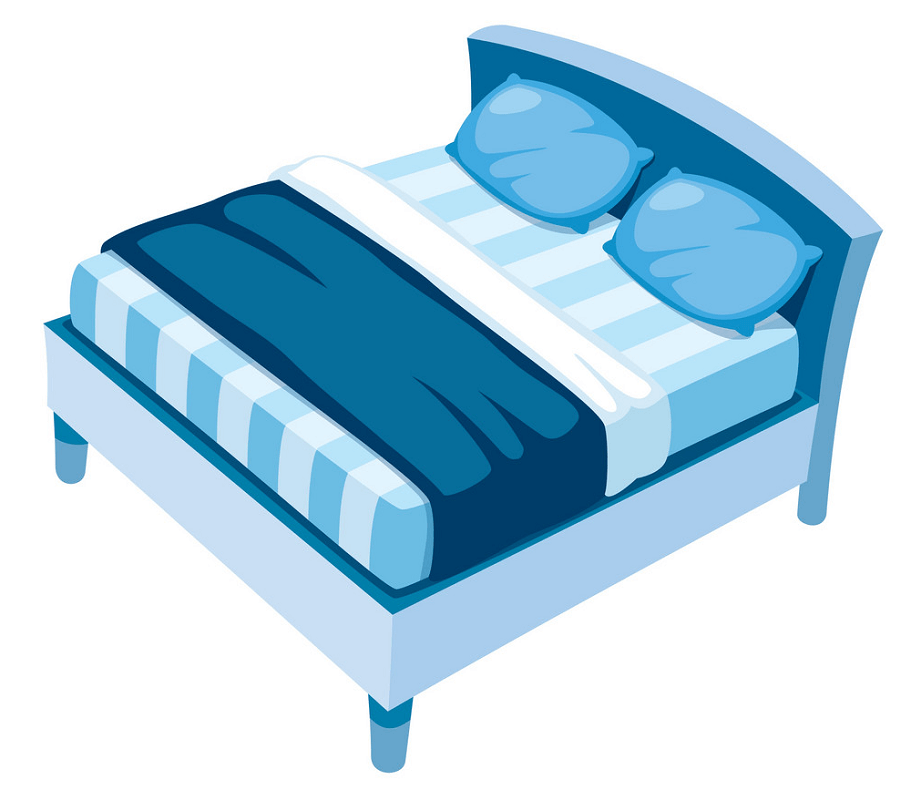 Blue Bed clipart