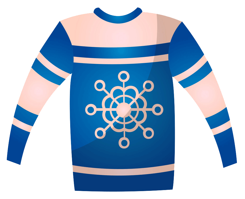 Blue Christmas Sweater clipart transparent