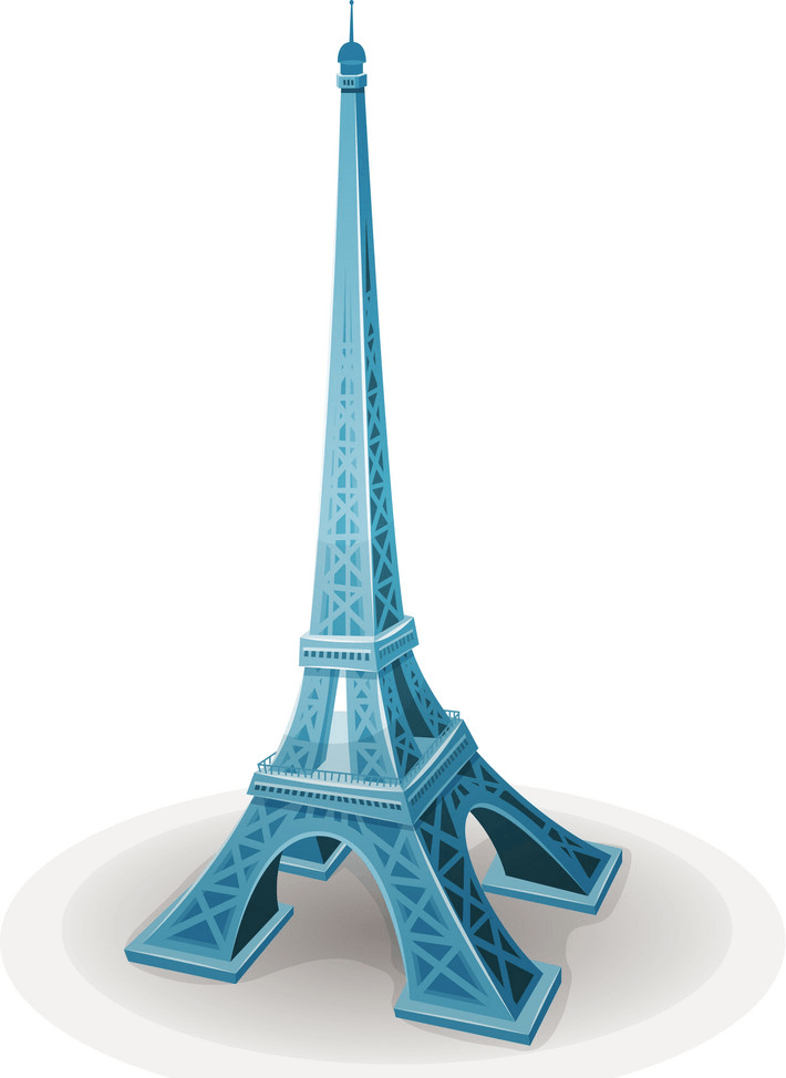 Blue Eiffel Tower clipart