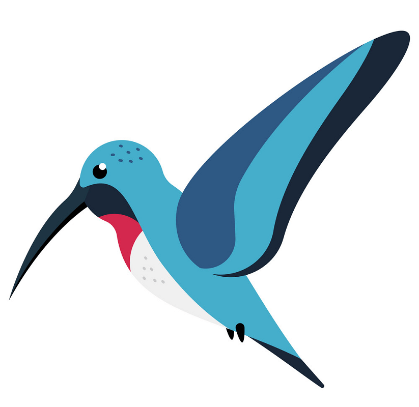 Blue Hummingbird clipart