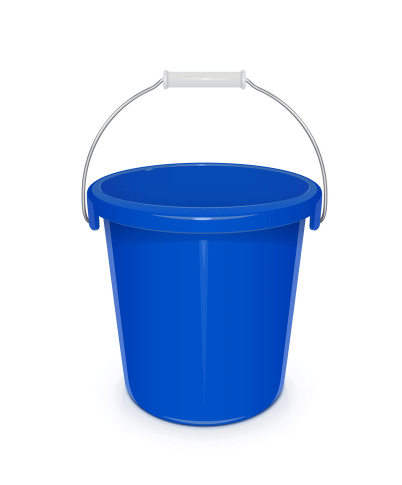 Blue Plastic Bucket clipart